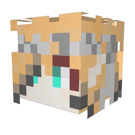 Firlyk Minecraft avatar head, 3D render
