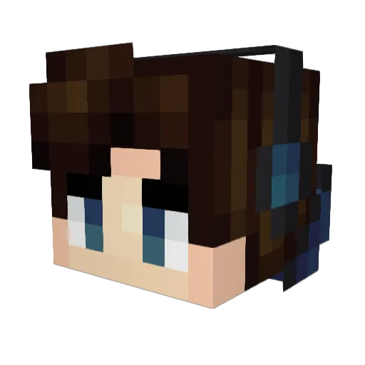 FirmHD Minecraft avatar head, 3D render