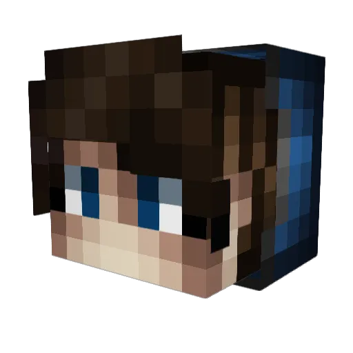 FirmShockerr Minecraft avatar head, 3D render