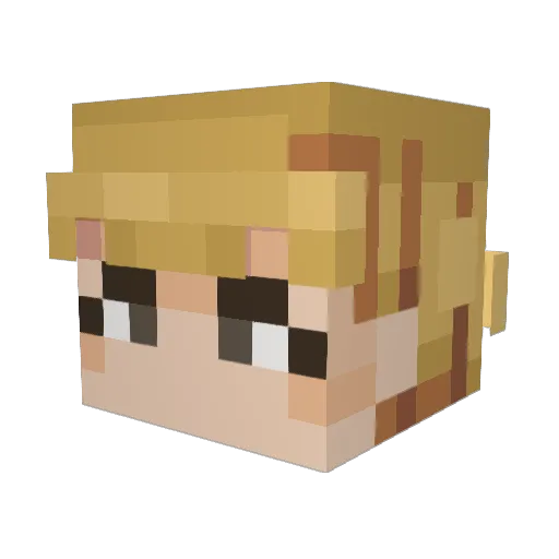 Firneky Minecraft avatar head, 3D render