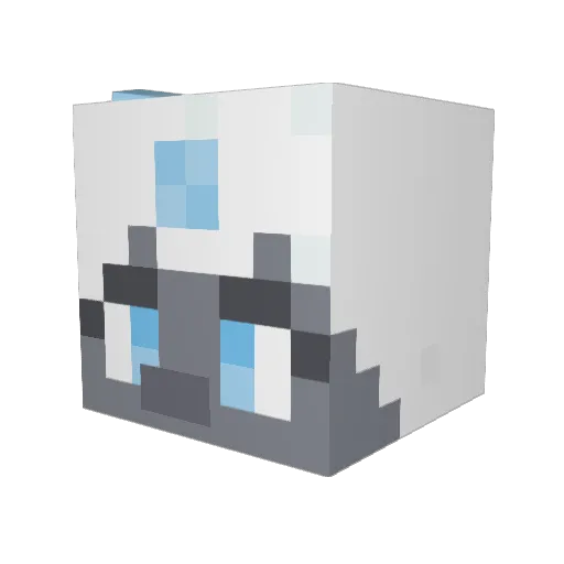 Firnite Minecraft avatar head, 3D render