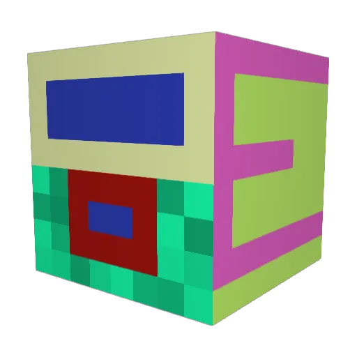 Firolian Minecraft avatar head, 3D render