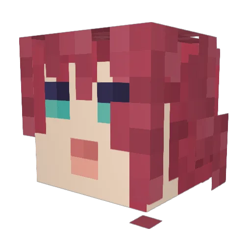 Firrid Minecraft avatar head, 3D render