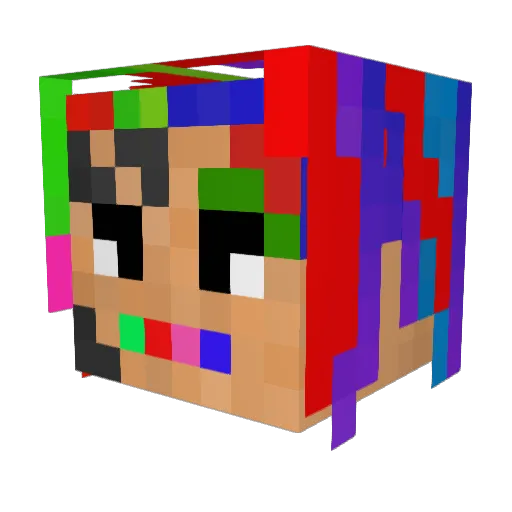 Firs1 Minecraft avatar head, 3D render
