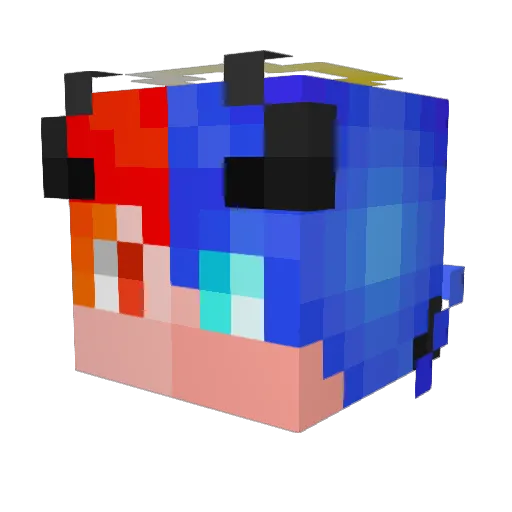 Firschdl Minecraft avatar head, 3D render