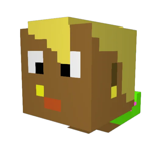 Firshet Minecraft avatar head, 3D render