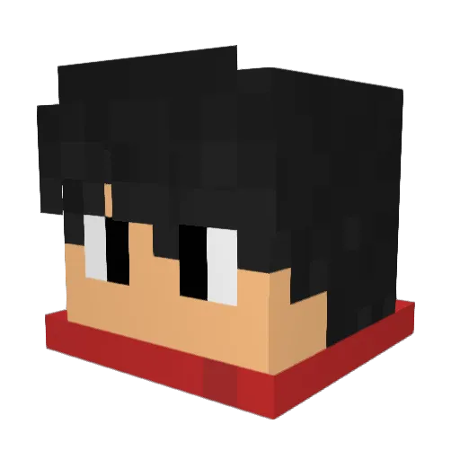 First197 Minecraft avatar head, 3D render