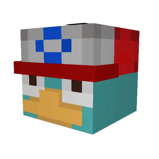 First2Layers Minecraft avatar head, 3D render