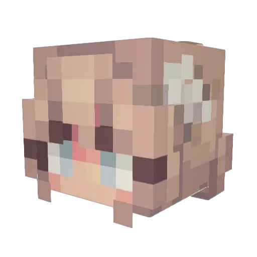 FirstArtifice Minecraft avatar head, 3D render