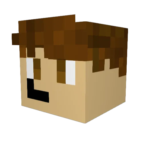 FirstBlueFlame Minecraft avatar head, 3D render