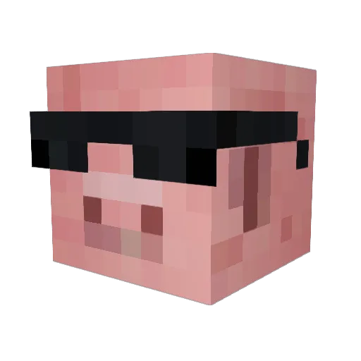 FirstCima Minecraft avatar head, 3D render