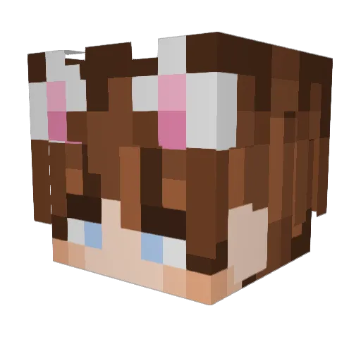 FirstEllis Minecraft avatar head, 3D render