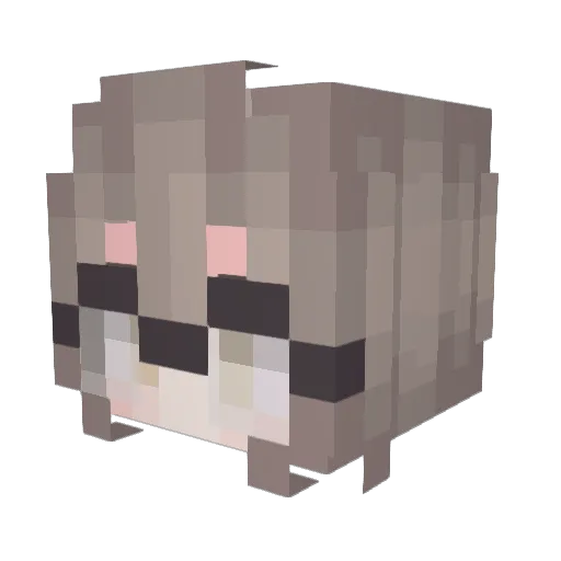 FirstLap Minecraft avatar head, 3D render