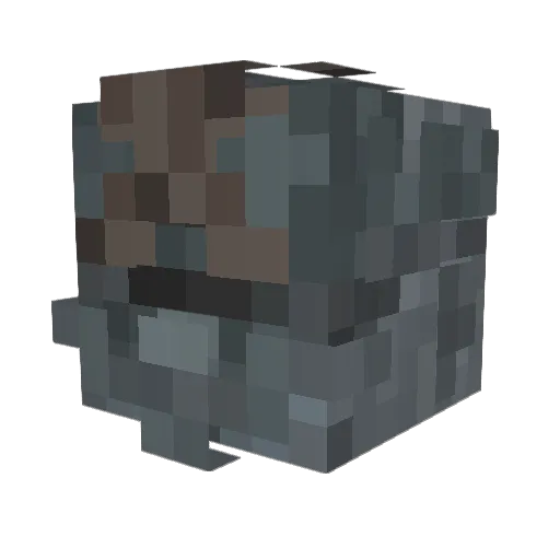 FirstLion Minecraft avatar head, 3D render