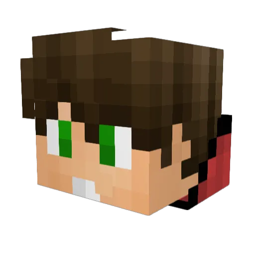 FirstLivingGamr Minecraft avatar head, 3D render