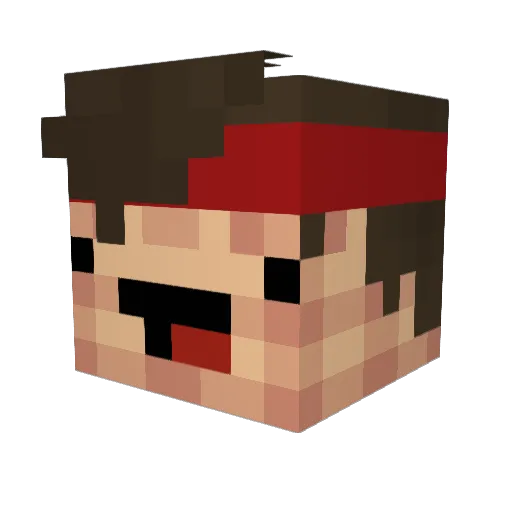 FirstMan Minecraft avatar head, 3D render
