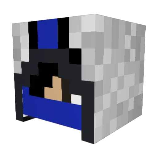 FirstPeerawich Minecraft avatar head, 3D render