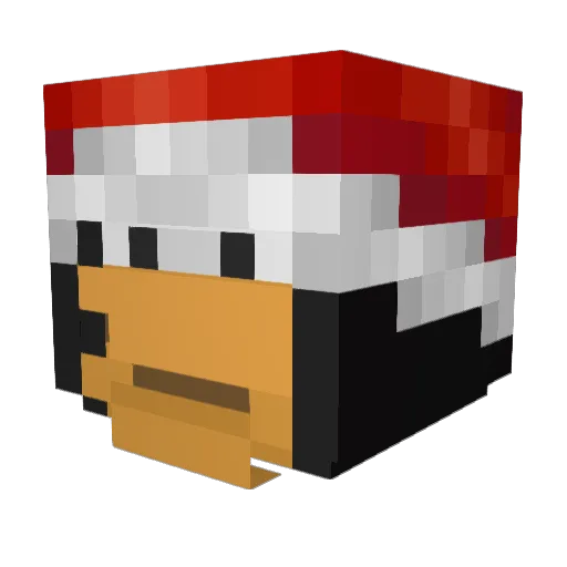 FirstSimp Minecraft avatar head, 3D render