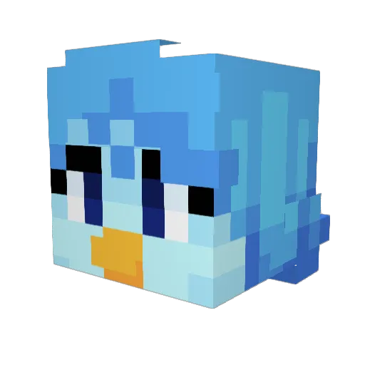 FirstSonBaal Minecraft avatar head, 3D render
