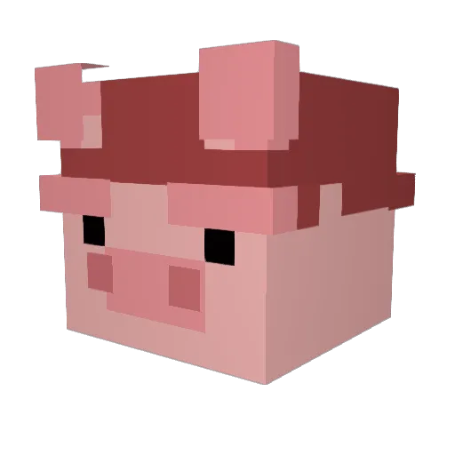First_DongChan Minecraft avatar head, 3D render