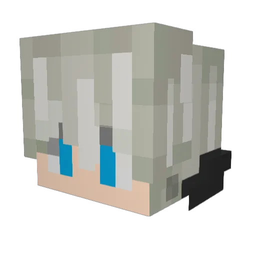 First_freelife Minecraft avatar head, 3D render