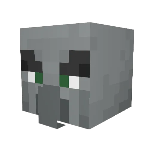 First_timer Minecraft avatar head, 3D render