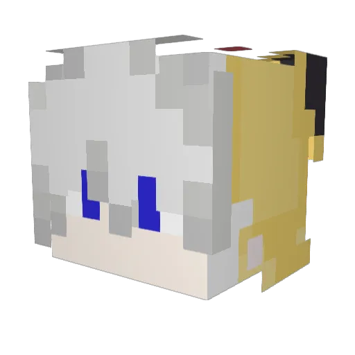 First_uit Minecraft avatar head, 3D render