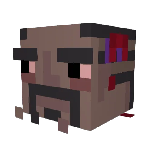 Firstaid09 Minecraft avatar head, 3D render