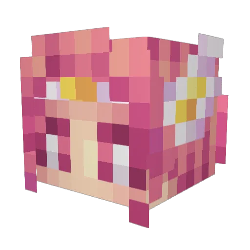 Firstdreamding Minecraft avatar head, 3D render
