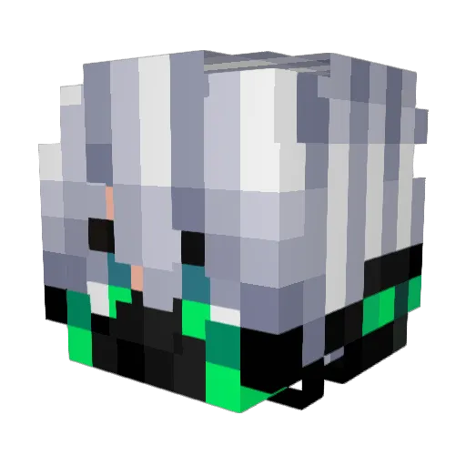 FirstkungPai Minecraft avatar head, 3D render