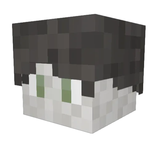 Firtrees Minecraft avatar head, 3D render