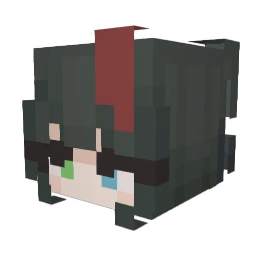 Firuleen Minecraft avatar head, 3D render