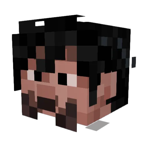 FiruzDustov Minecraft avatar head, 3D render