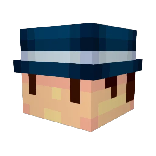 Fisarii Minecraft avatar head, 3D render