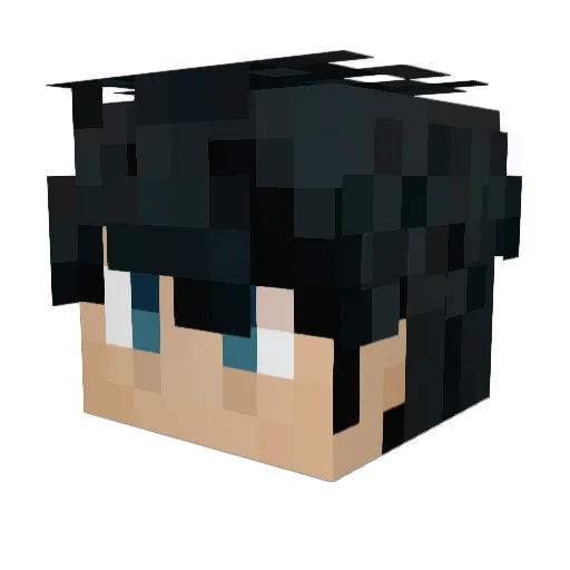 Fisayali Minecraft avatar head, 3D render