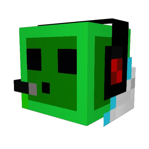 FischBack Minecraft avatar head, 3D render