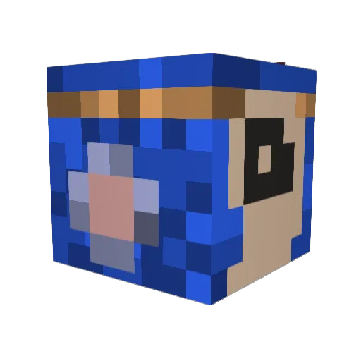 FischKoppIndiana Minecraft avatar head, 3D render