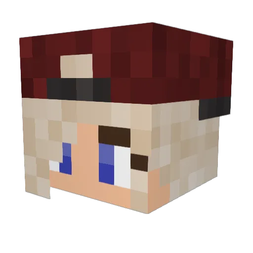 FischRYT Minecraft avatar head, 3D render