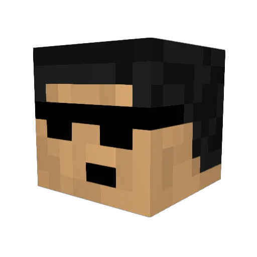Fischer50010 Minecraft avatar head, 3D render