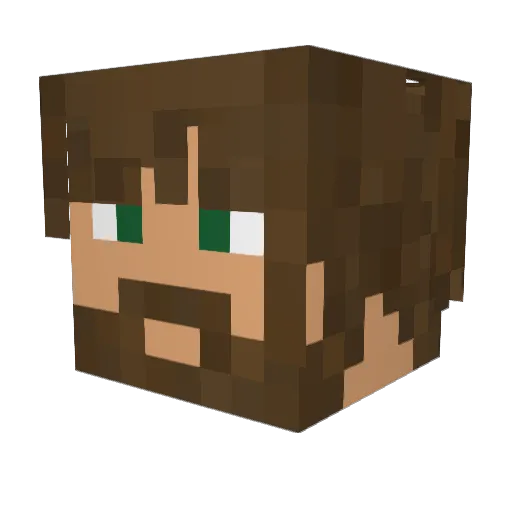 Fischeropa Minecraft avatar head, 3D render