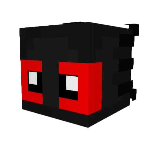 Fischgolem Minecraft avatar head, 3D render