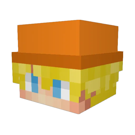 Fischkopf227 Minecraft avatar head, 3D render