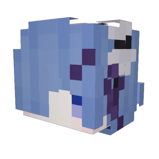 Fischlynz Minecraft avatar head, 3D render
