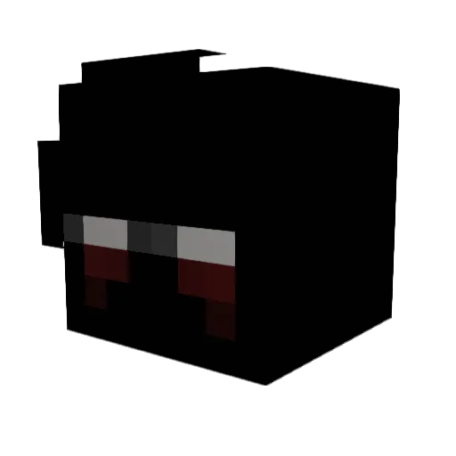Fischradio Minecraft avatar head, 3D render
