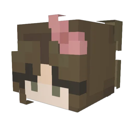 FisenFia Minecraft avatar head, 3D render