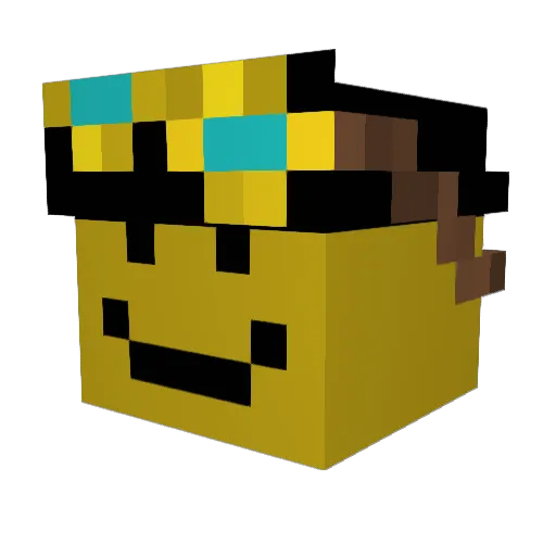 Fish236 Minecraft avatar head, 3D render
