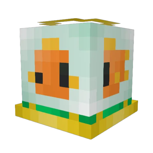 FishBag Minecraft avatar head, 3D render