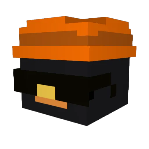 FishButNotFish Minecraft avatar head, 3D render
