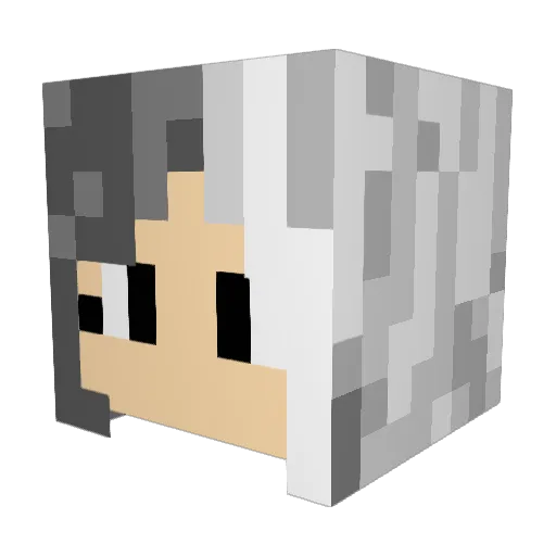 FishCustard666 Minecraft avatar head, 3D render