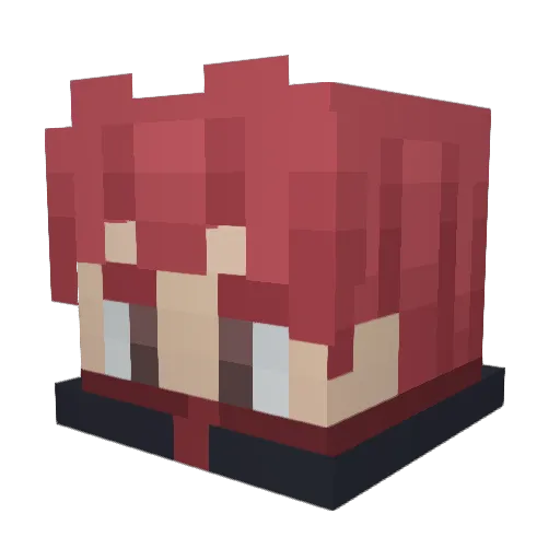 FishFeeds Minecraft avatar head, 3D render